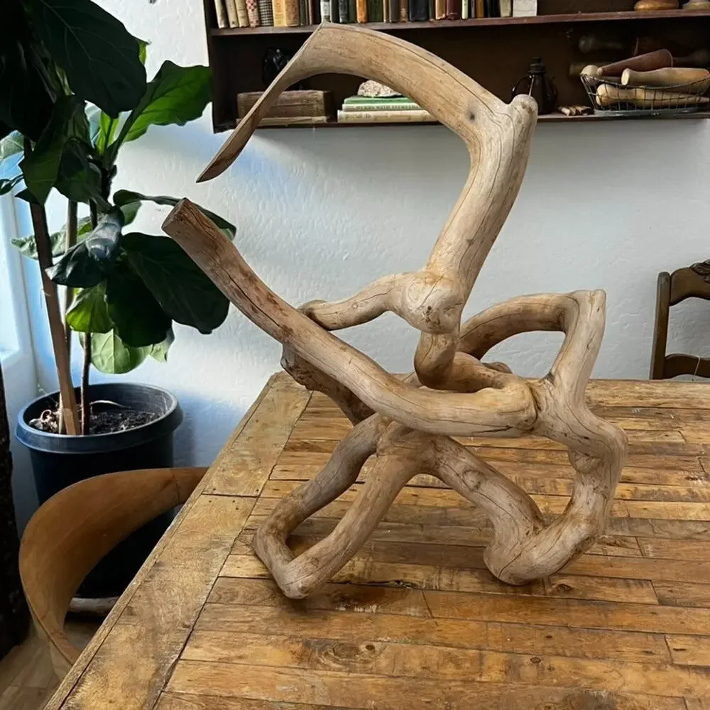 Large Organic Free Form Wood Sculpture Natural 21